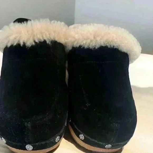 UGG Australia Kalie Black Suede Wood Mule Clog Size 5 (SN5426) TCC - Picture 8 of 8